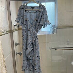 Chic Asymmetrical Bird Print Dress